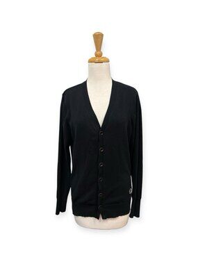 Diesel Black Womens Cardigan Size S Small Button Front